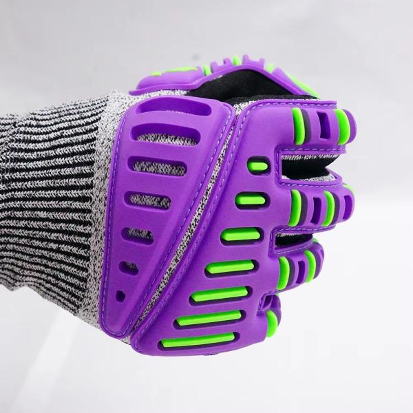 4X43C Heavy Duty Anti Cut Gloves Anti-Impact safety Gloves  Hand Work TPR Gloves Industry