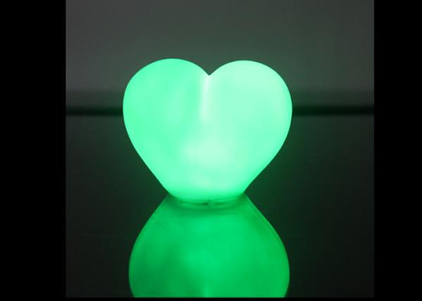 Portable Heart Shaped Led Night Light Security With Seven Colors Changing