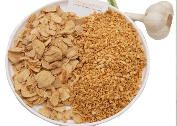 Root Part Dehydrated Dry Food Fried Garlic Granules With Size 8 - 16 Mesh