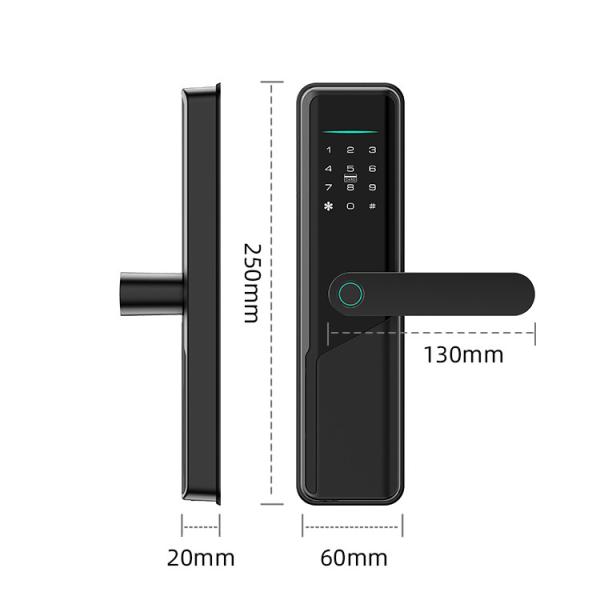 Wifi Biometric Tuya Smart Door Lock Silver Mechanical Keyless Door Lock