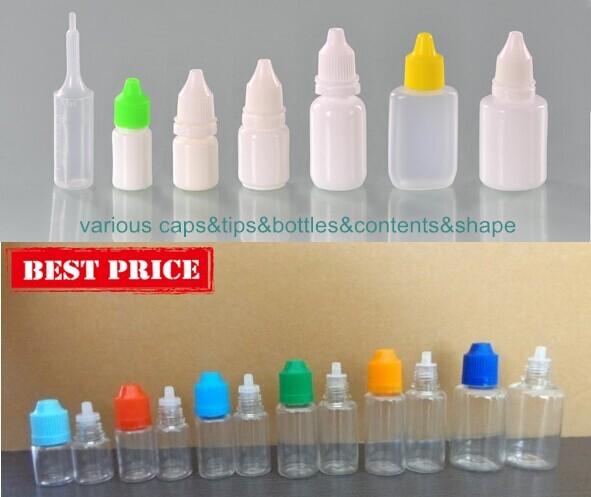 10/15/20/25/30/50ml e cigarette liquid plastic bottle