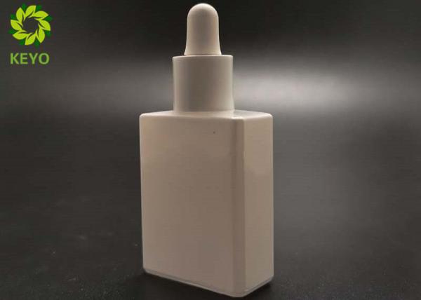 0.5OZ Glossy White Glass Small Essential Oil Bottles With Rubber Dropper
