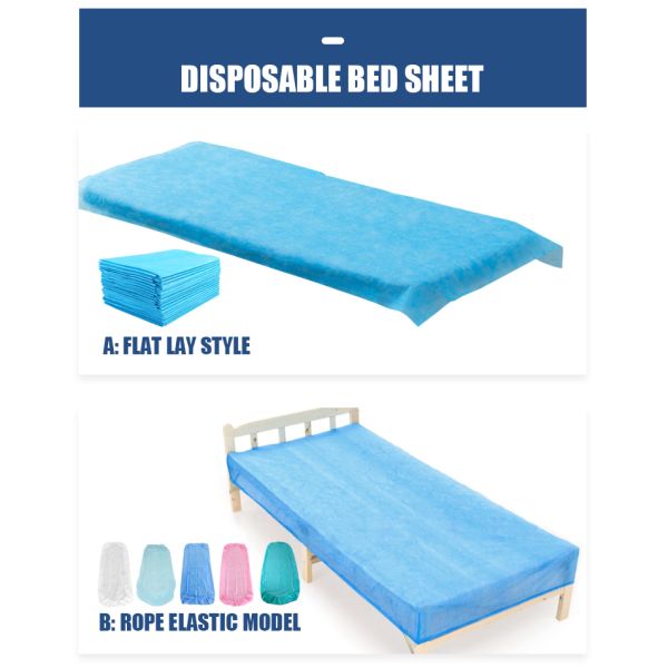 Disposable Hospital Bed Sheet Manufacturer Hubei Haixin Wholesale White Breathable Sheet Nonwoven Waterproof Massage Table Sheet