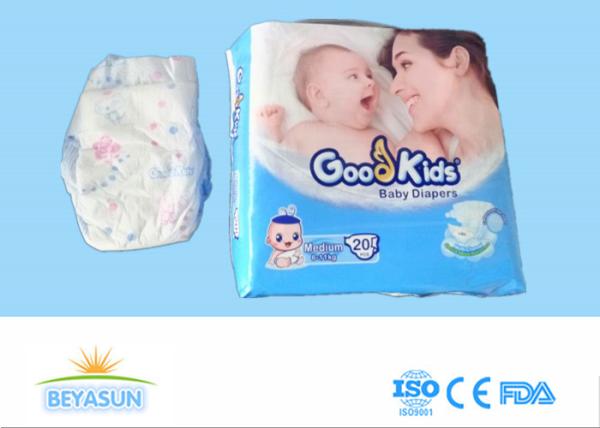 Professional Printed Disposable Infant Baby Diapers Pampers Diapers With Soft Elastic Waistband