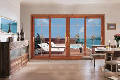 Typhoon Resistance 2mm Thick Aluminium Sliding Patio Doors with Tempered Glass
