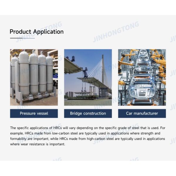Certificate sirm Technique Hot Rollled Jinhongtong HR coil HRC prime newly produced hot rolled steel coils