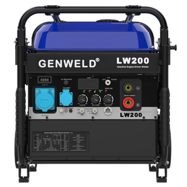 Industrial-purposed Portable Rated 200A /250A Gasoline MMA/Cellulose/TIG Welding Generators