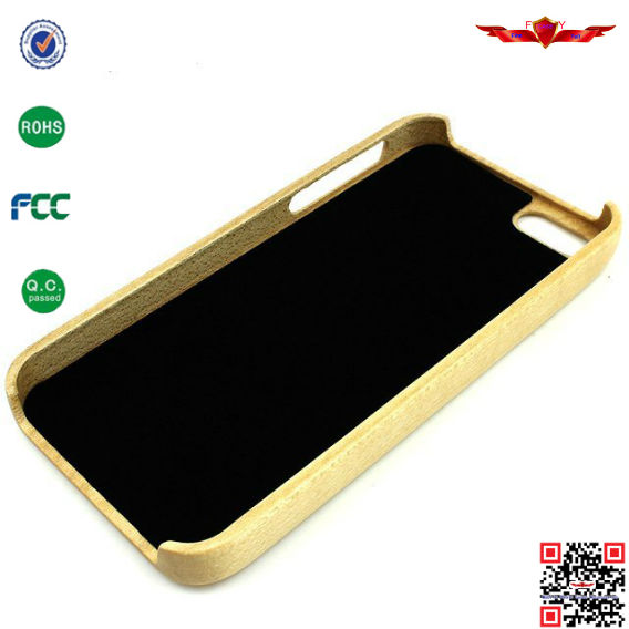 100% Authentic Import Natural Wood Cover Case For Iphone 5 5S High Quality With Gift Box