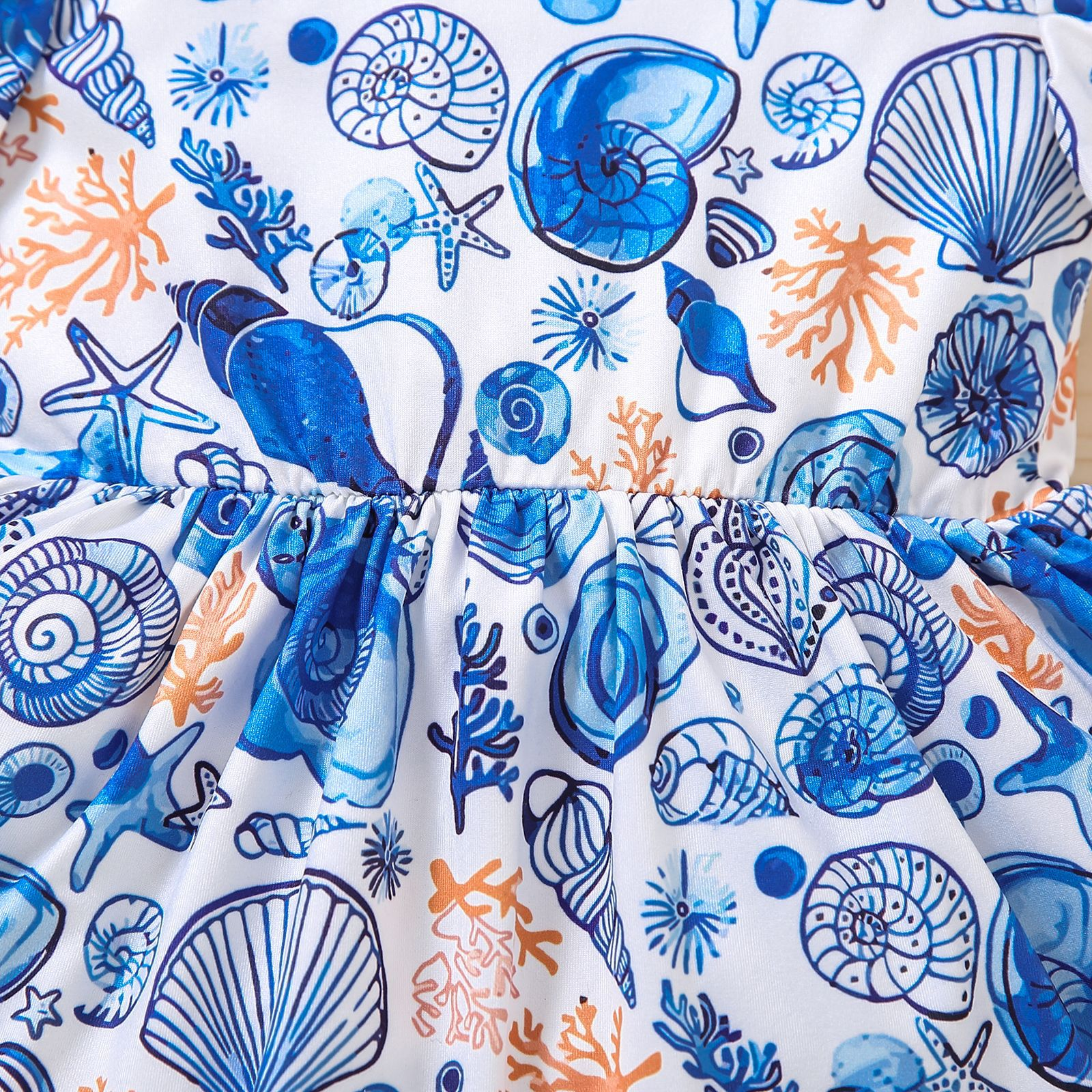 Океан лета напечатанный для того чтобы сделать по образцу оптовую продажу флористического платья девушек одежды платья детей