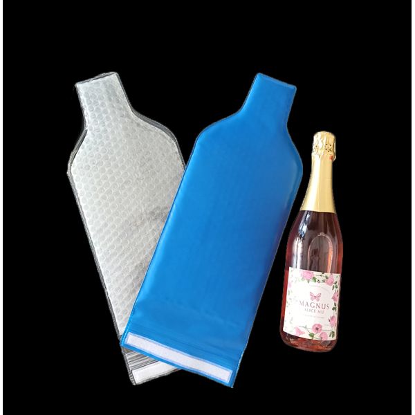 Bottle Protective Zip sealed liquor bubble bags bottle protector Travelling liquor bubble sleeves air wine bubble bags