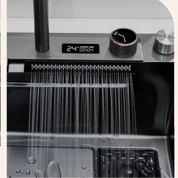 304 Stainless Steel Utility Sink Digital Waterfall Kitchen Sink
