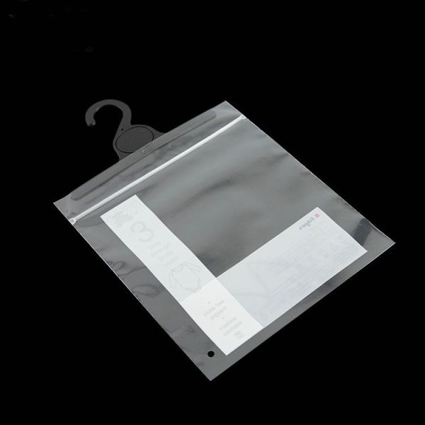 Сумка Biodegradable ясной одежды поли упаковывая с крюком