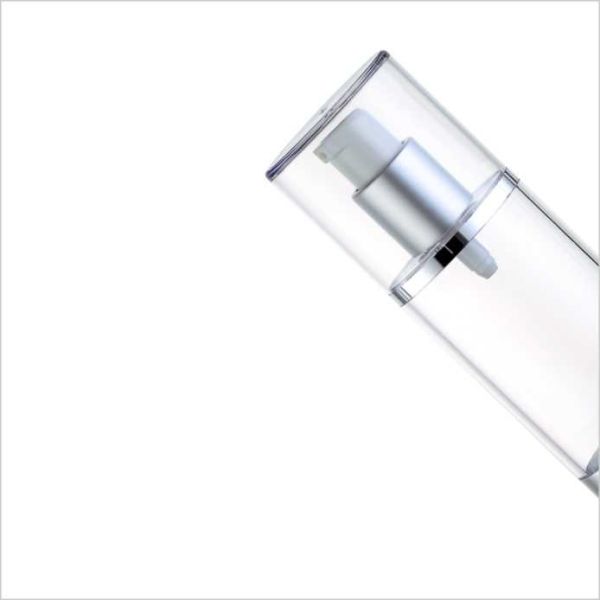 Oval Single Wall Airless Pump Cosmetic Bottles Aluminum Base Pump 20ml 30ml 40ml 50ml