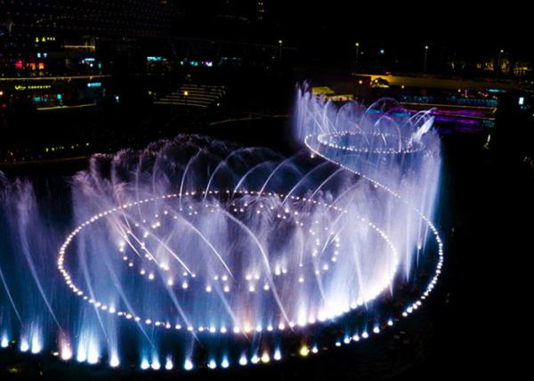 Large Outdoor Musical Fountain Modern Art , 3d  Water Fountain With Lights