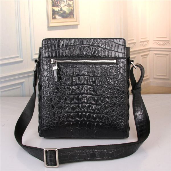 Genuine Crocodile Skin Businessmen Small Single Cross Shoulder Bag Real Alligator Leather Male Casual Messenger Bag