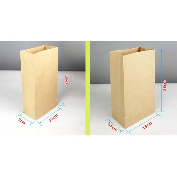 На вынос еда или подарок квадрата одежды нижний упаковывая бумажный мешок kraft