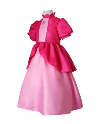 Patchwork Fluffy Long Cosplay vestido para crianças Carnaval Brigitte Princesa vestir