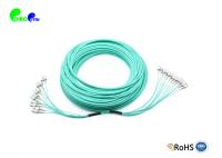 50/125μM Fibre Optic Breakout Patch Cord  SC UPC duplex to SC UPC   duplex OM3 12F 2.0mm Aqua Jacket