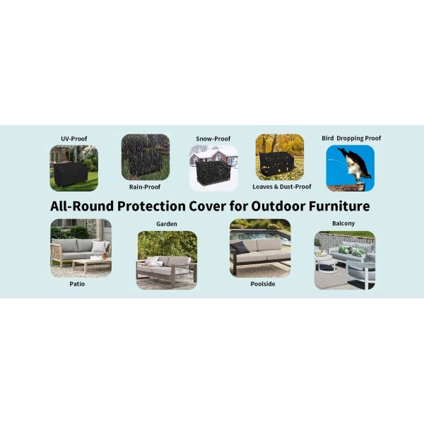 Outdoor Liners Outdoor Waterproof Patio Loveseat Couch Cover - UV Resistant Patio Sofa Furniture Covers Weatherproof