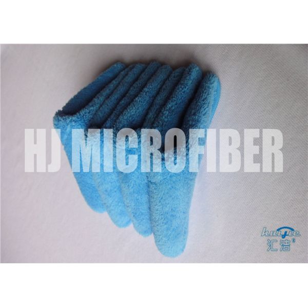 Single composite Blue Microfiber Rags / Ultra Thick Plush Fleece Microfiber Dish Cloths 25X25cm