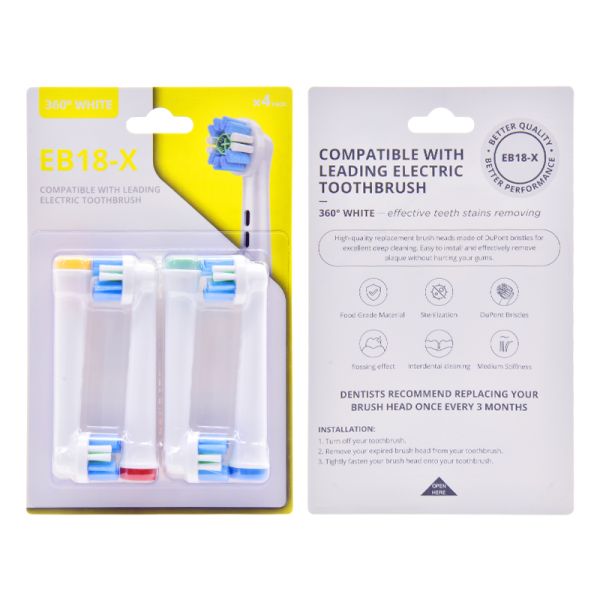 EB18-X BLANC CLEAN Pour adultes, tête de brosse à dents électrique