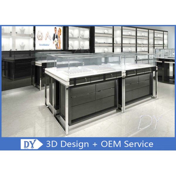 OEM глянцевый черный экран из нержавеющей стали для ювелирных изделий