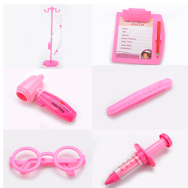 Medical Pretend And Play Doctor Set Toy Nurse Kit 4 Colors For 3 Year Old And Up