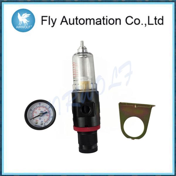 Pneumatic Black Air Compressor Filter Regulator Aluminum Alloy 1 / 4