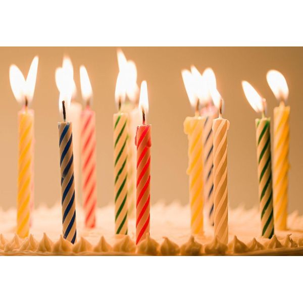 Colored 100% Paraffin Wax Spiral Cake Candles For Party / Birthday / Wedding