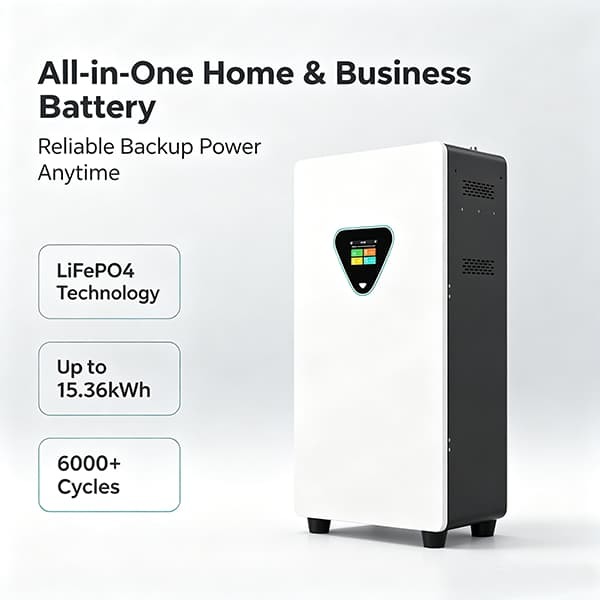 51.2V 300Ah High Power LiFePO4 Battery Peak 400A Discharge Medical Device Home Blackout Emergency Power Source