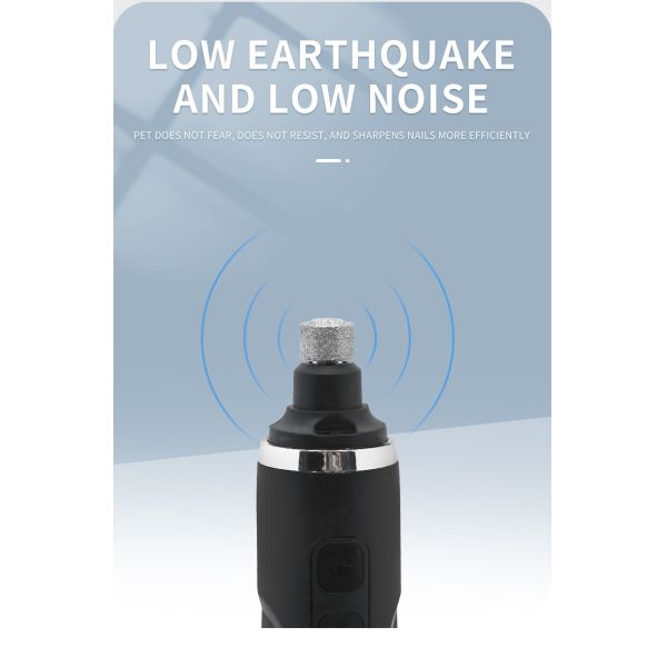 Cargador eléctrico de uñas para perros con USB negro Cortador eléctrico de uñas para mascotas