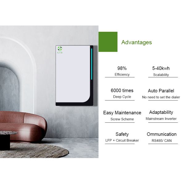 Стена батареи 48V 100ah 200ah 5kwh 10kwh хранения Lifepo4 дома Powerwall установила