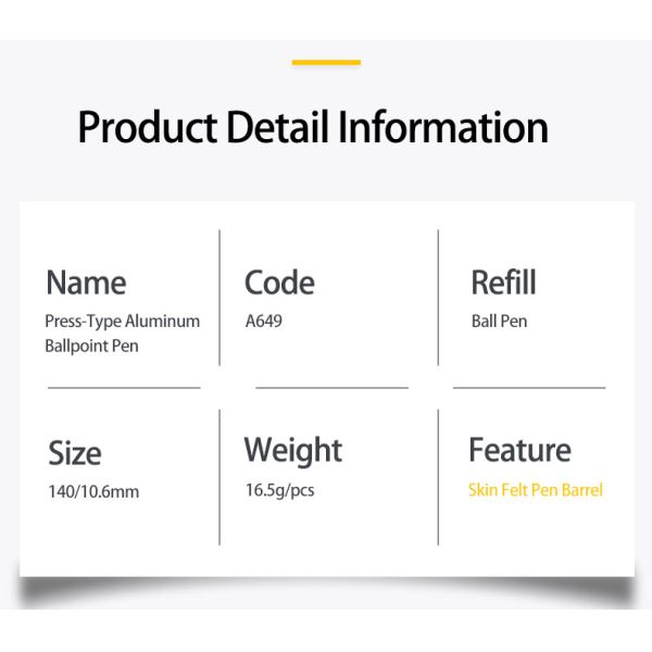 Clásico diseño de pluma de bolas de metal tipo de prensa de pluma de aluminio personalizado logotipo