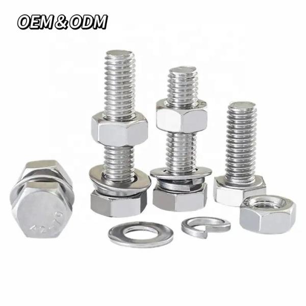 Hexagonal Head Bolts and Nuts Ss 304 316 Stainless Steel Galvanized Steel DIN931 DIN933 Half Thread
