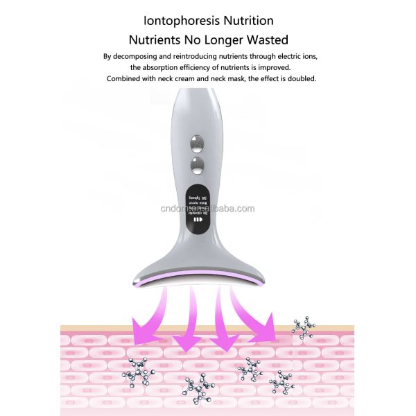 EMS Heated Vibration Neck Face Lifting Beauty Device for Face Neck Wrinkle Removal