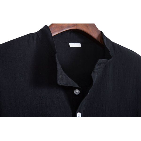 Количество 5000 LCBZ OEM Custom Long Sleeve Men's Linen Shirts в многоцветных вариантах