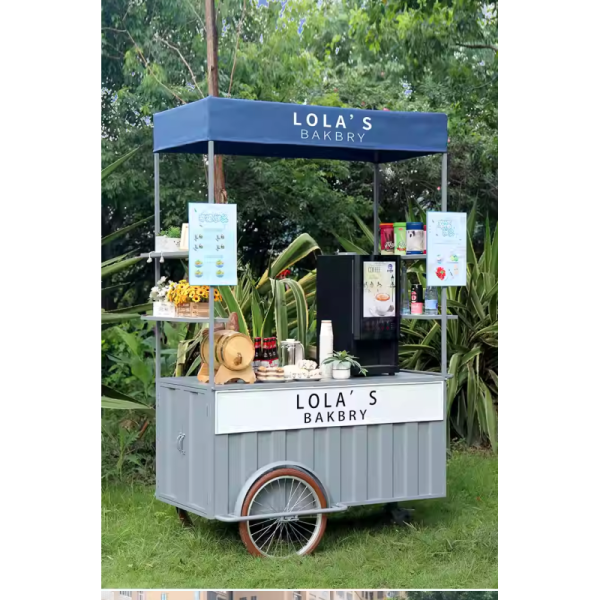 Custom Fitout 3-Door Cooler and Warmer Multifunctional Food Cart for Garment Shops