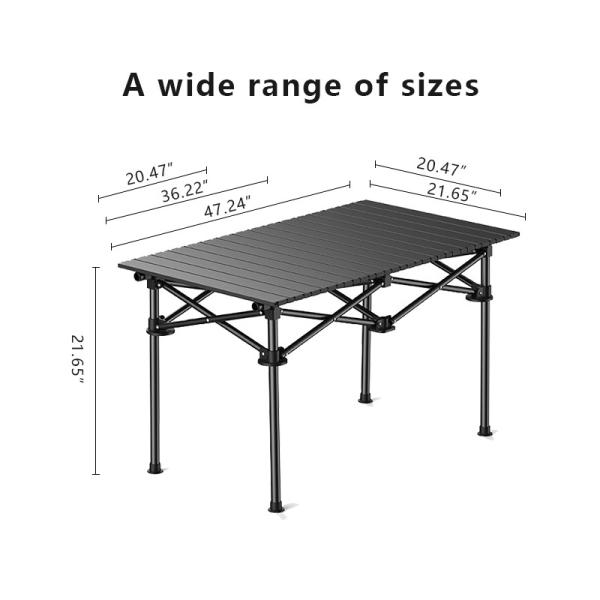 Carbon Steel Foldable Camping Table 52x51x55cm 20kg Capacity