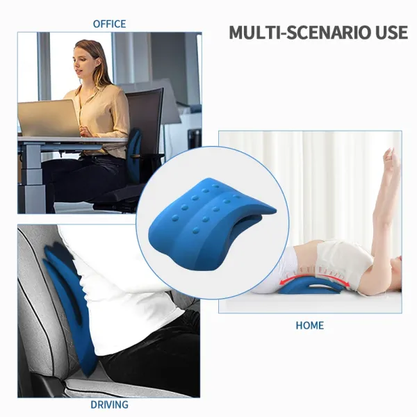 Home Therapy Back Pain Relief Traction Pillow Lumbar Traction Back Stretcher With Cushion