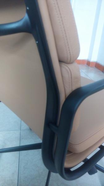 Sophisticated Ergonomic Office Chair Brown Color Soft Pad Back 360 Degree Swivel Function
