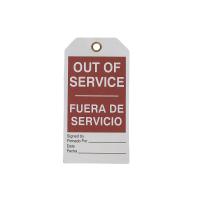 Étiquette hors service Polyester étanche à l'eau étiquette de sécurité en plastique durable pour l'avertissement