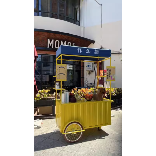 220V/380V Voltage Tricycle Mobile Food Truck for Design Street Ice Cream Cart