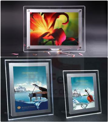 Slim Acrylic Light Boxes with silk screen, LED Poster Frame table top