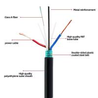 48 60 72 96cœur câble optique à fibre blindée avec 2*1,5mm-câble GDTA GDTS câble photoélectrique hybride à fibre optique