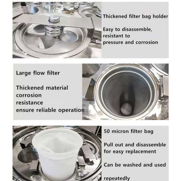 équipement de filtration industriel fourniture de sacs de filtration de bière