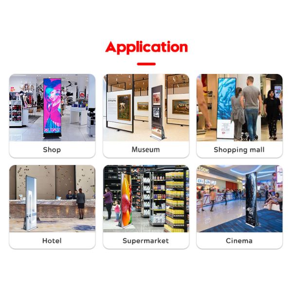 3 в 1 SMD2121 Tube Chip Color LED Poster Screen с полноэкранным дисплеем и Wifi Control 65 дюймов