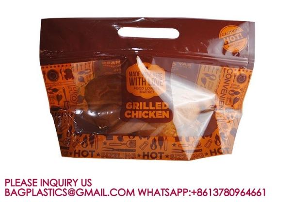 Plastic Food Delivery Bags rotisserie chicken bags, Chicken package, chicken pouch bags