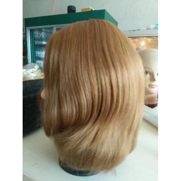 14 Inches Unprocessed Virgin European Human Hair Jewish Wigs Straight Small Layer