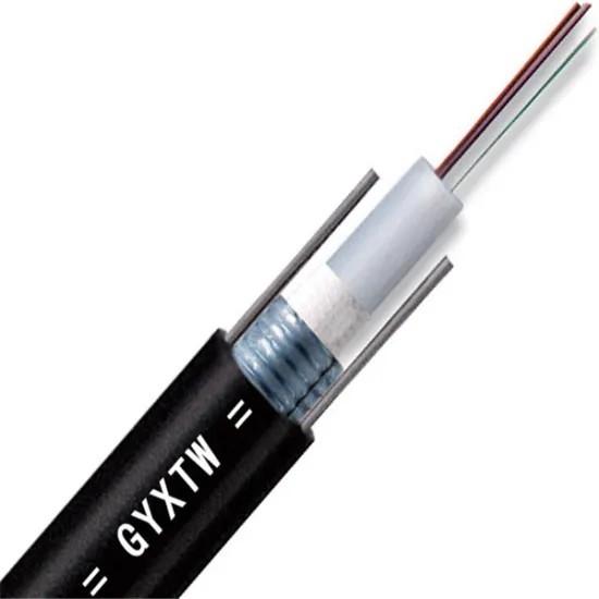 Outdoor Aerial Fiber Optic Cable Anti UV Steel Tape Armoured Ofc Cable PE Jacket