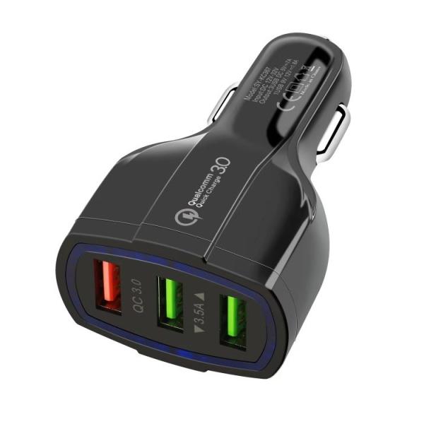 7A CAR CHARGER  QC3.0 3 USB Universal Compatible USB CAR CHARGER for all electronics cheap price